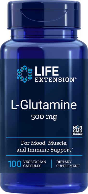 
L-Glutamine, 500 mg, 100 vegetarian capsules