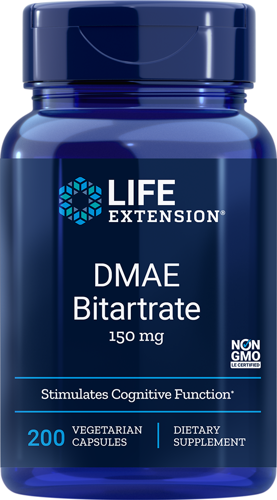 
DMAE Bitartrate , 150 mg, 200 vegetarian capsules