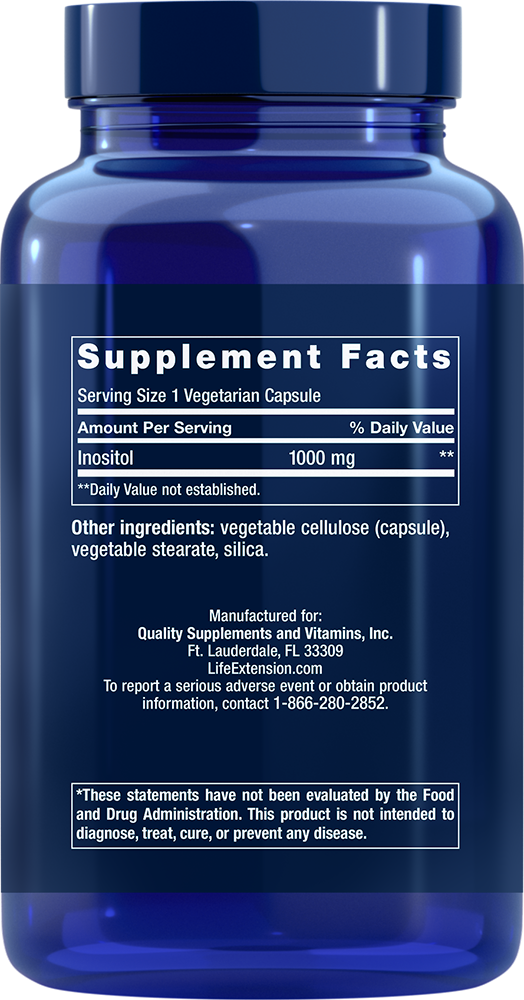 
Inositol Caps, 1000 mg, 360 vegetarian capsules