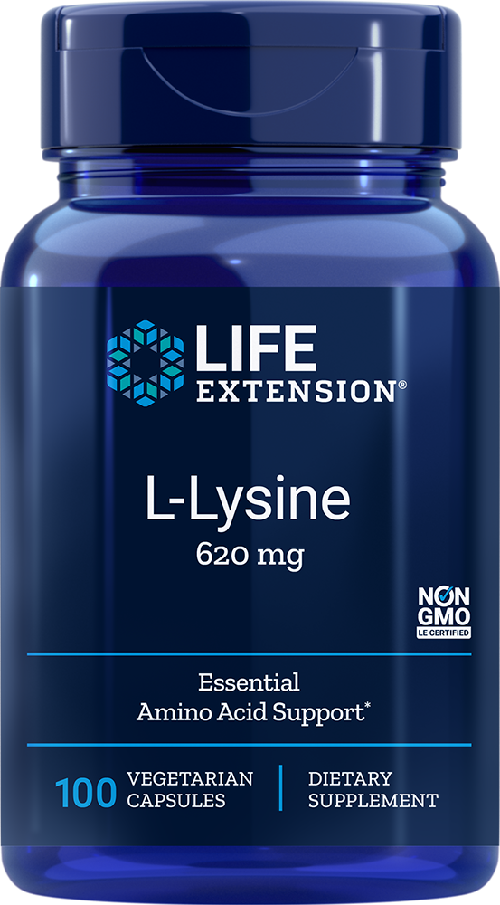 
L-Lysine, 620 mg, 100 vegetarian capsules