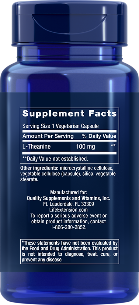 
L-Theanine, 100 mg, 60 vegetarian capsules