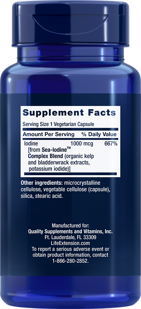 
Sea-Iodine™, 1000 mcg, 60 vegetarian capsules