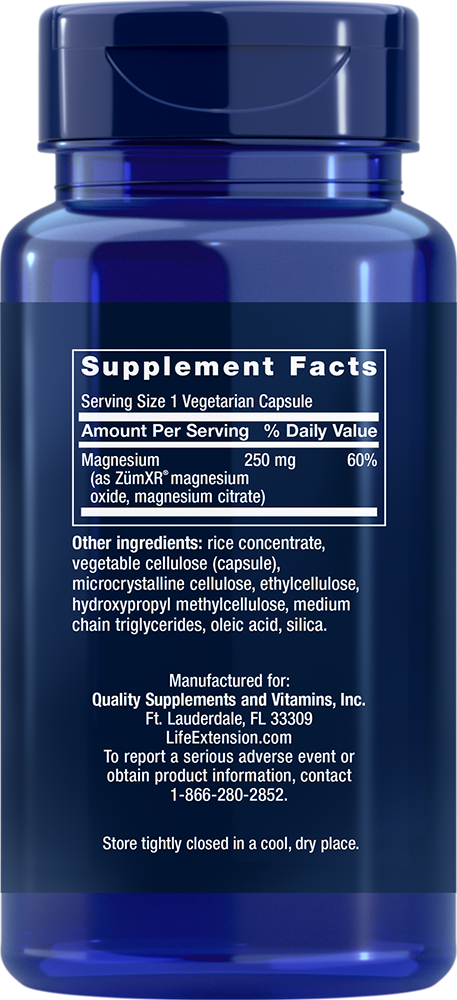 Extend-Release Magnesium, 60 vegetarian capsules 
Extend-Release Magnesium, 60 vegetarian capsules