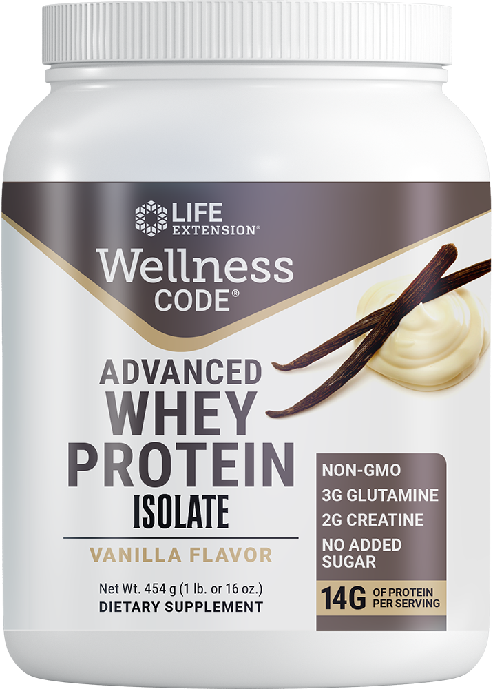 
Wellness Code® Advanced Whey Protein Isolate (Vanilla), 454 grams